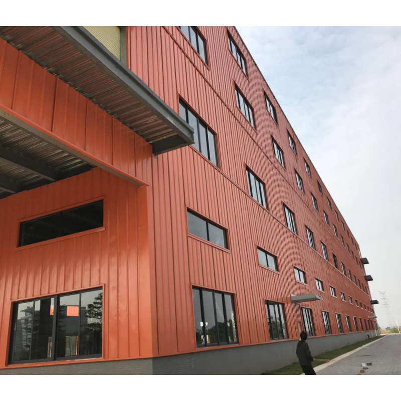 Q235 Tòa nhà cấu trúc kim loại nặng với cửa cuộn điện và cửa sổ hợp kim nhôm