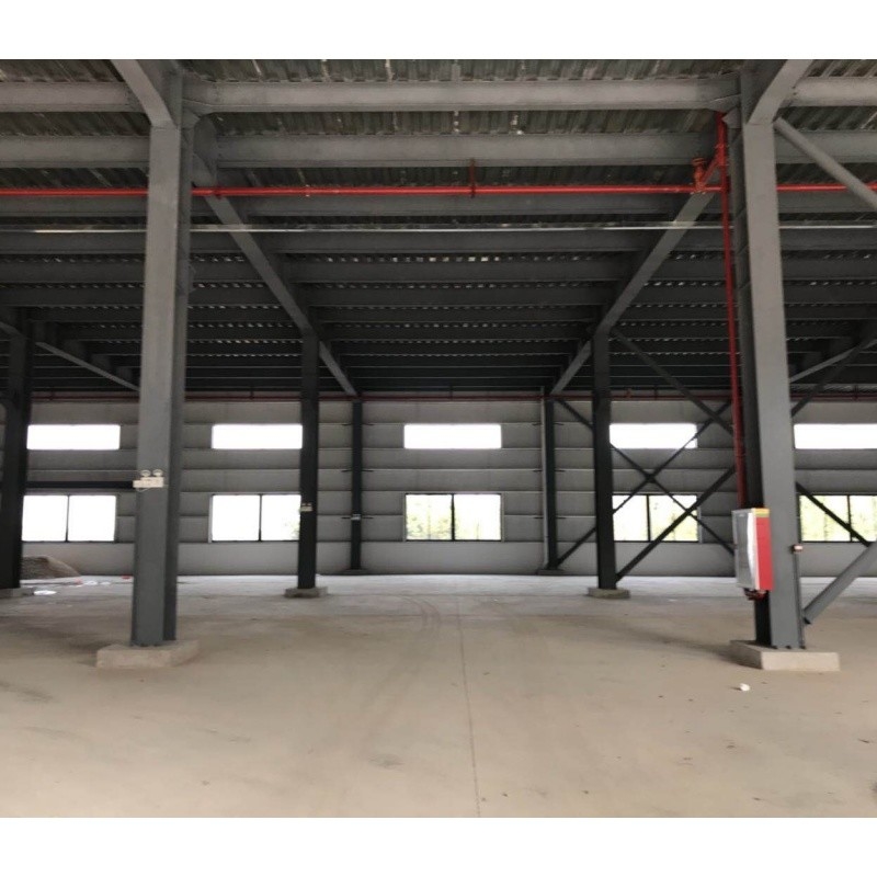 Q235 Tòa nhà cấu trúc kim loại nặng với cửa cuộn điện và cửa sổ hợp kim nhôm