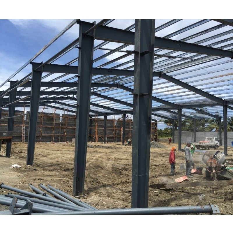Xuất khẩu sang Philippines Brick Wall Hot Dip Galvanized C-Shaped Steel Galvanized Frame Cho Tòa nhà kho
