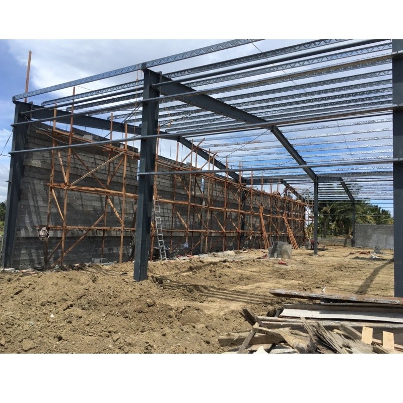 Xuất khẩu sang Philippines Brick Wall Hot Dip Galvanized C-Shaped Steel Galvanized Frame Cho Tòa nhà kho