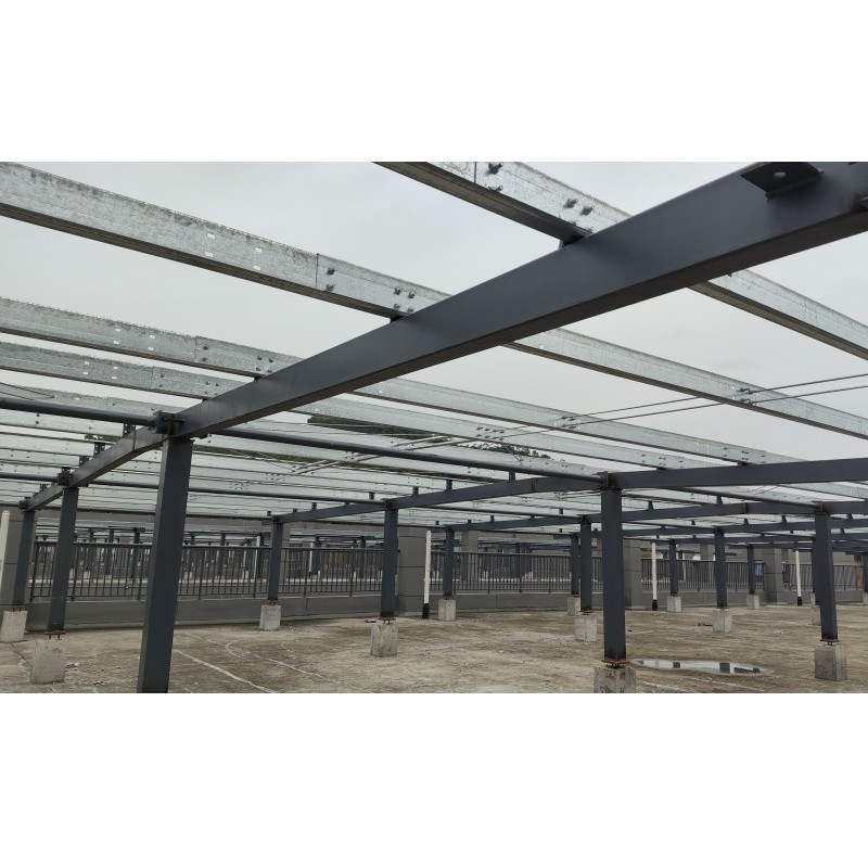 Q235Z Thép Cấu trúc thép để lắp đặt hệ thống năng lượng mặt trời Tòa nhà cấu trúc thép tiền chế