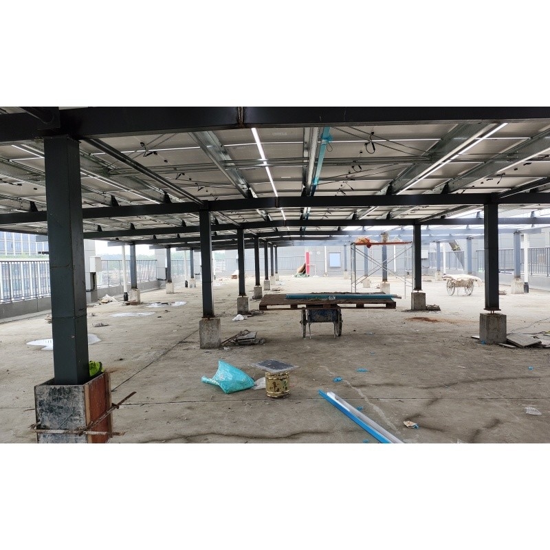 Q235Z Thép Cấu trúc thép để lắp đặt hệ thống năng lượng mặt trời Tòa nhà cấu trúc thép tiền chế
