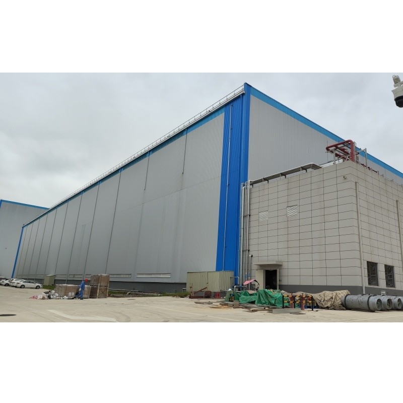 Cấu trúc thép tiền chế chống ăn mòn cho nhà máy chuỗi lạnh cách nhiệt tiền chế