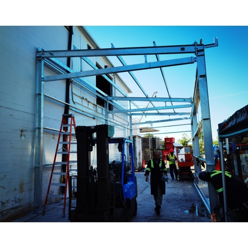 Xây dựng cấu trúc thép nhẹ Prefab Xây dựng kim loại Xây dựng cấu trúc thép Xây dựng cho một Hot Dip Galvanizing Warehouse