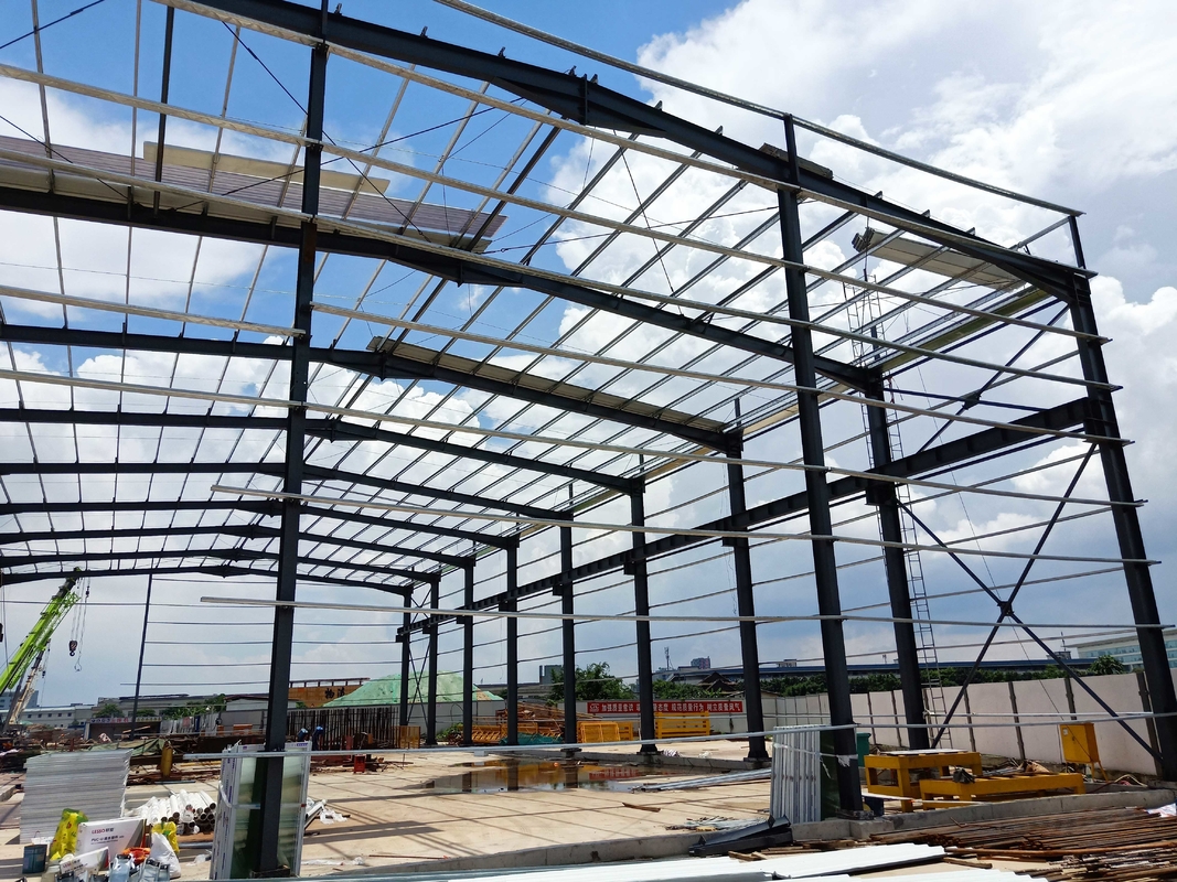 Cấu trúc thép H ổn định Xưởng khung kim loại công nghiệp Xây dựng nhanh cho xưởng tàu điện ngầm