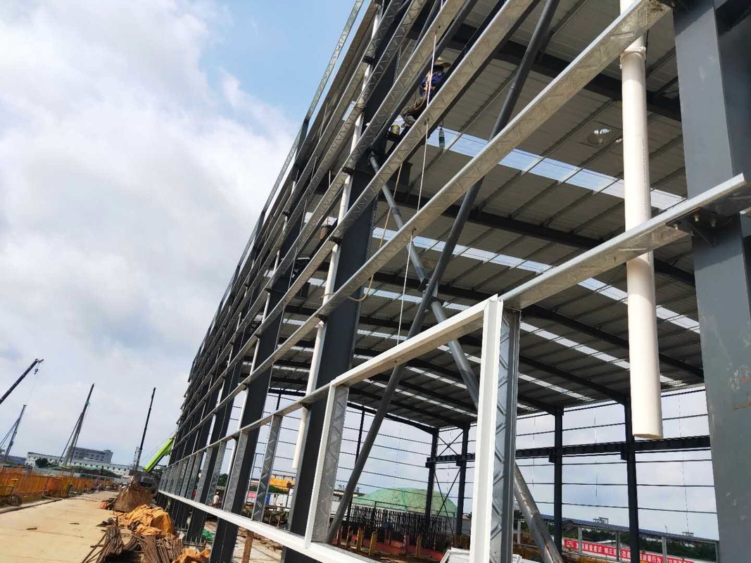 Cấu trúc thép H ổn định Xưởng khung kim loại công nghiệp Xây dựng nhanh cho xưởng tàu điện ngầm