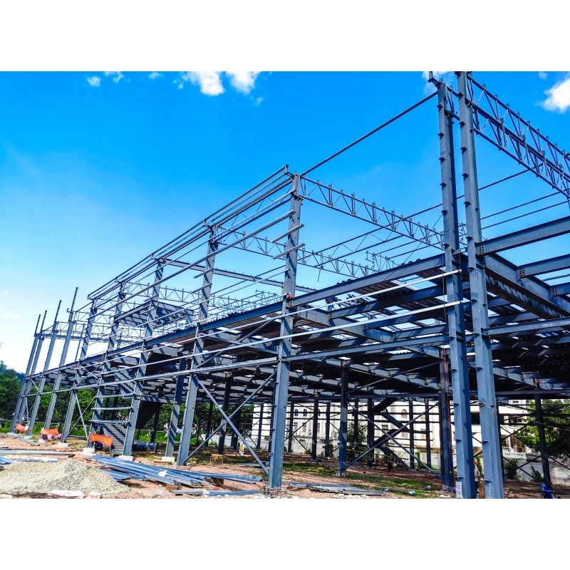 Nhà máy sản xuất kim loại chống rỉ thép với cấu trúc thép Tòa nhà cấu trúc thép Nhà máy kho