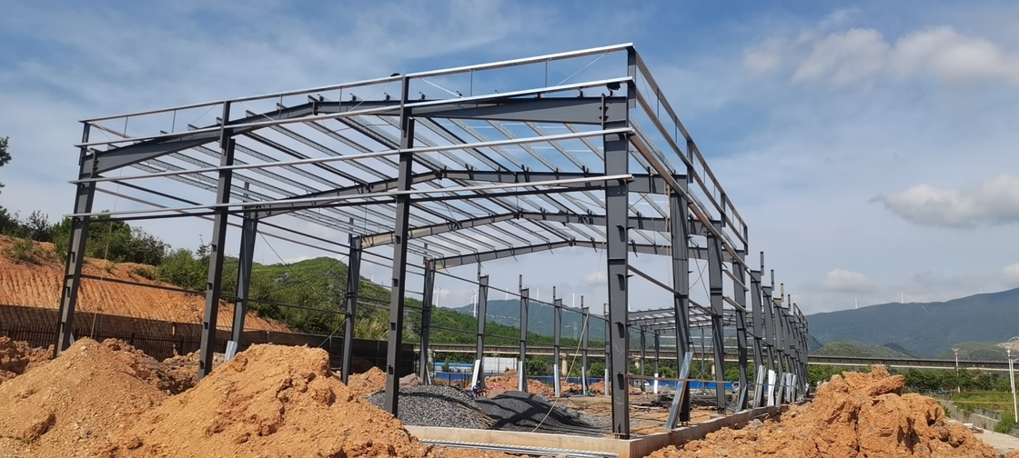 Hot-dip galvanized Prefabricated Steel Structure Metal Material Nhà kho xây dựng cho xưởng