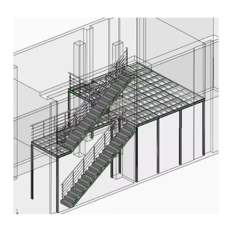 Cấu trúc thép Mezzanine Floor Warehouse Indoor Steel Platform Mezzanine Cho kho