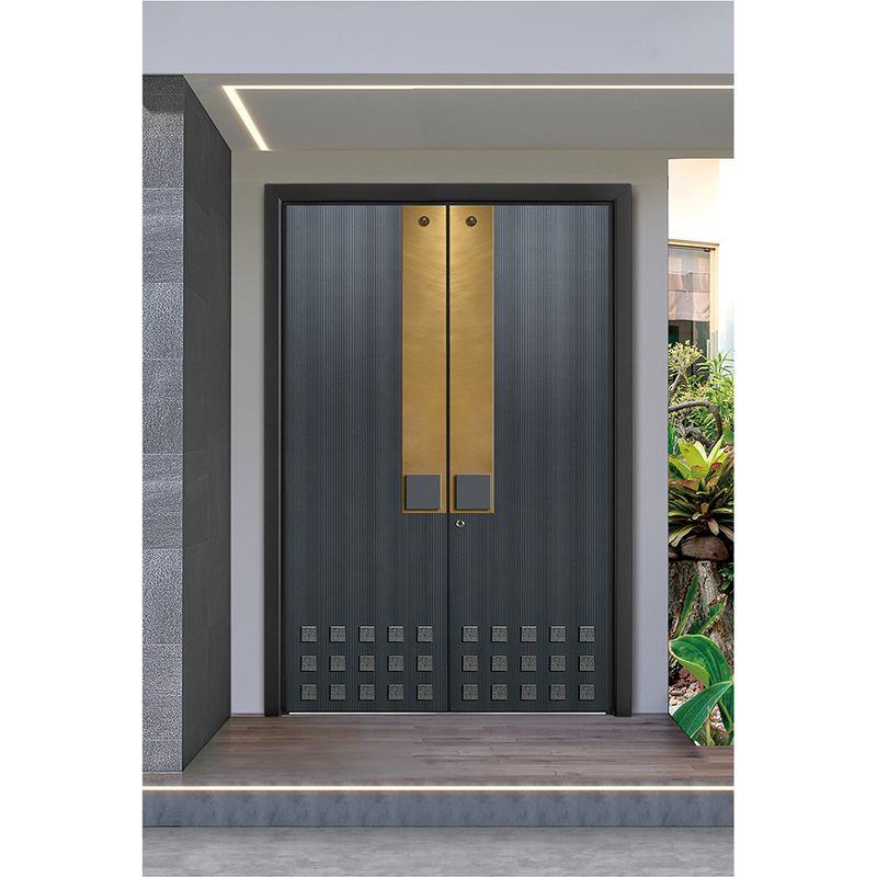 Modern Stainless Steel cửa ra vào cửa bên ngoài khóa thông minh cửa trước cho cổng nhà