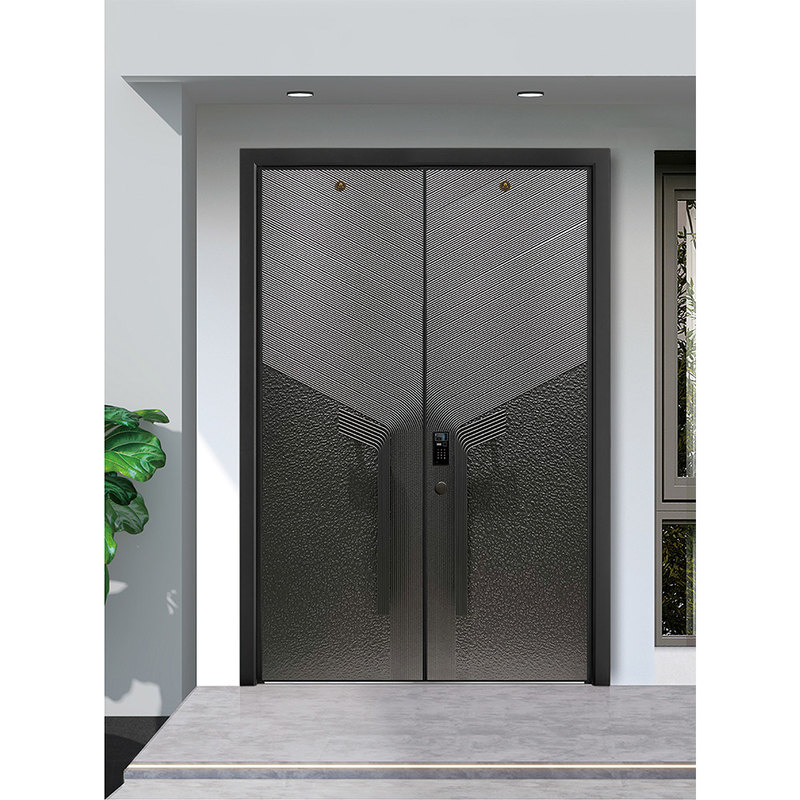 Modern Stainless Steel cửa ra vào cửa bên ngoài khóa thông minh cửa trước cho cổng nhà