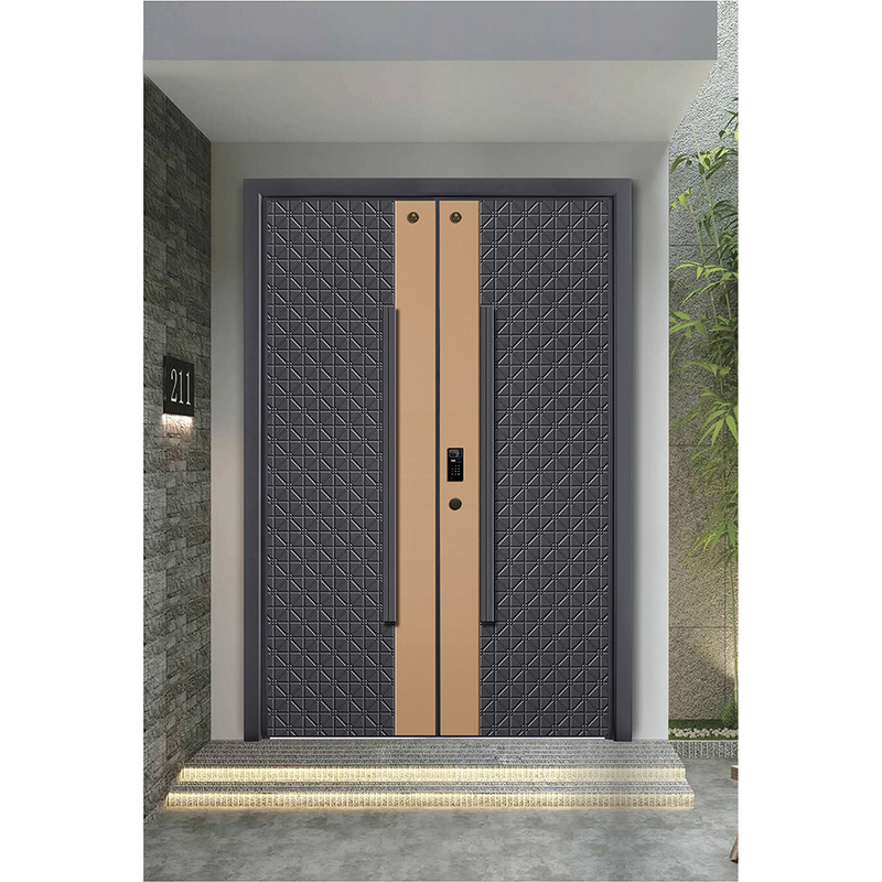Modern Stainless Steel cửa ra vào cửa bên ngoài khóa thông minh cửa trước cho cổng nhà