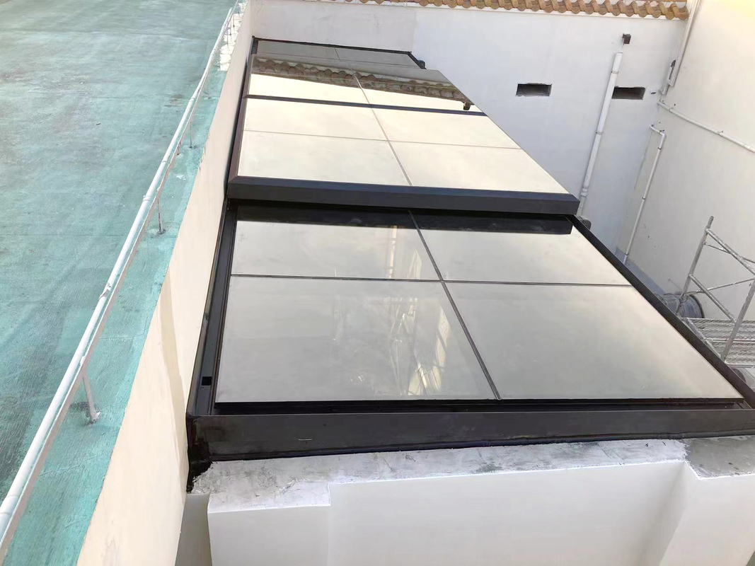Gấp đôi nhôm Electric Skylight mái nhà cho bệnh viện Nhà hàng Khách sạn Nhà sân thượng mái nhà