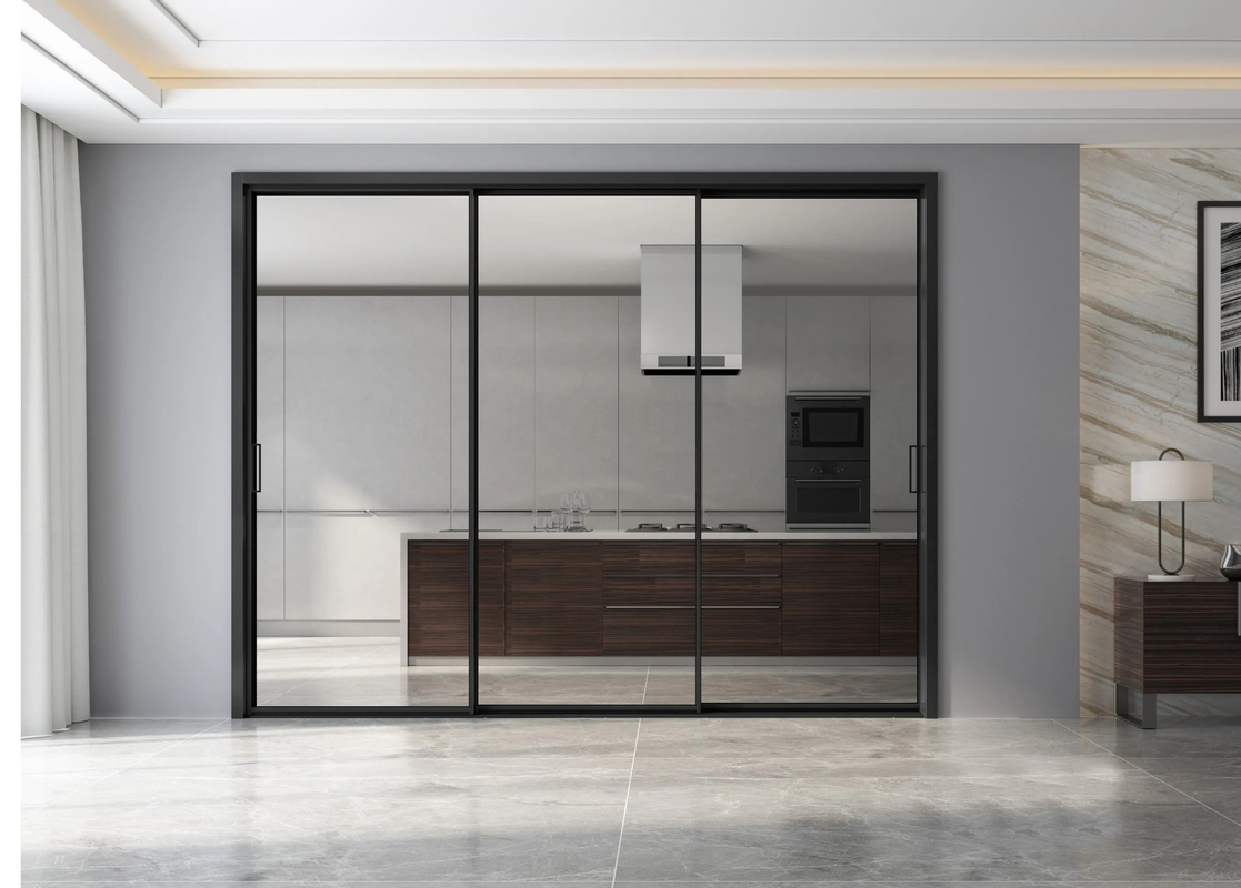 Slim Frame Aluminum Minimalist Sliding Door Exterior Doors For Villas Khách sạn Văn phòng Nhà bếp Phòng khách