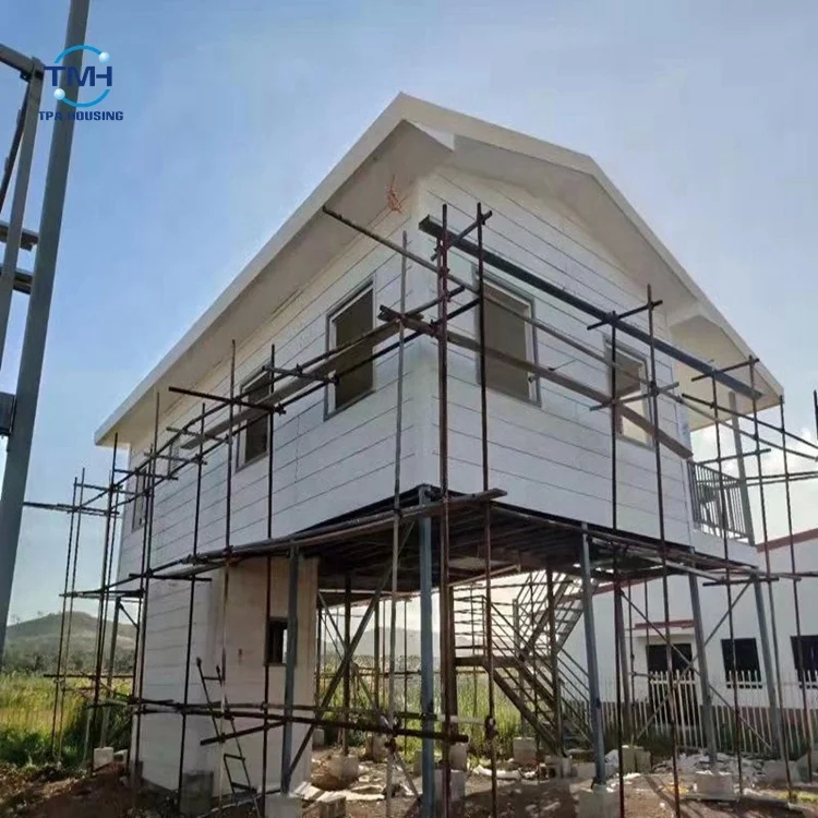 H-Frame Steel House Modular Steel Residential Structure with 100/50 mm Fiber Cem Bức tường bên ngoài