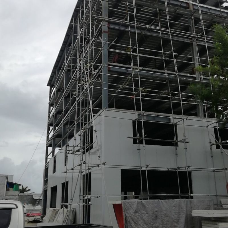 Thép cao thép Prefabricated Steel Structure Building Frame Homes For Maldives Sử dụng vật liệu cách nhiệt